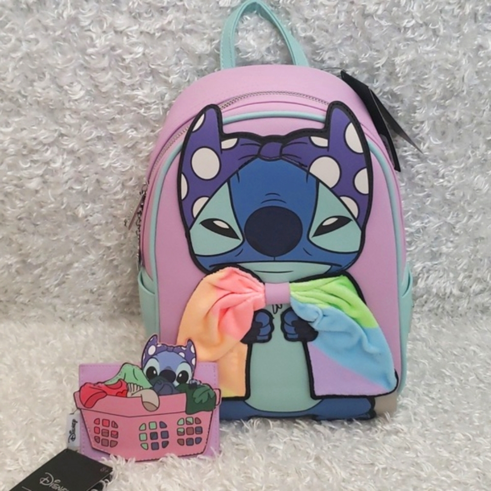 Loungefly Lilo and Stitch Cape Mini Backpack and cardholder